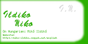 ildiko miko business card
