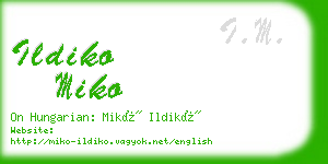 ildiko miko business card